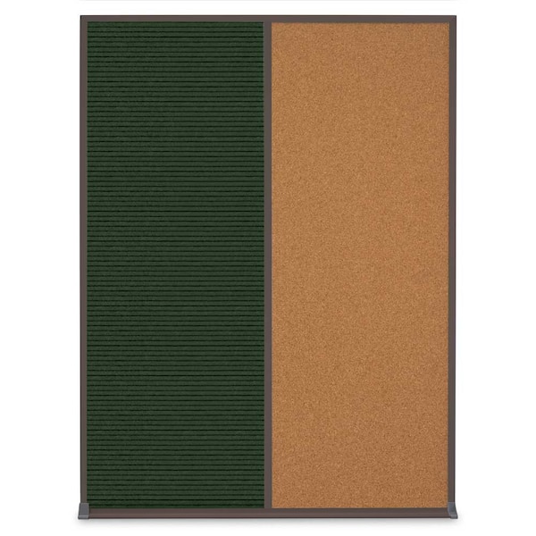 Single Door Radius Corkboard, 36"X36", B